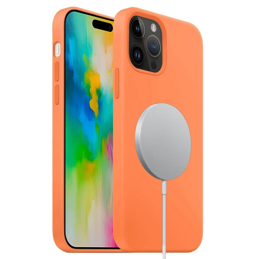 For iPhone 16 Pro Max Liquid Silicone Full Coverage MagSafe Phone Case(Orange) - iPhone 16 Pro Max Cases by buy2fix | Online Shopping UK | buy2fix