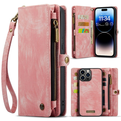 For iPhone 15 Pro CaseMe 008 Detachable Multifunctional Leather Phone Case(Pink) - iPhone 15 Pro Cases by CaseMe | Online Shopping UK | buy2fix