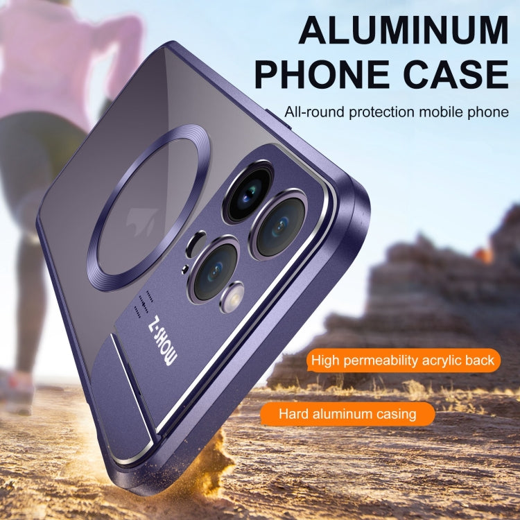 For iPhone 14 Aromatherapy Holder Single-sided MagSafe Magnetic Phone Case(Purple) - iPhone 14 Cases by buy2fix | Online Shopping UK | buy2fix