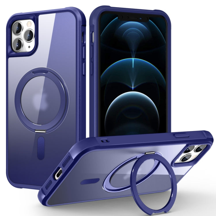 For iPhone 13 Pro Max / 12 Pro Max MagSafe Magnetic Rotating Holder Phone Case(Klein Blue) - iPhone 13 Pro Max Cases by buy2fix | Online Shopping UK | buy2fix