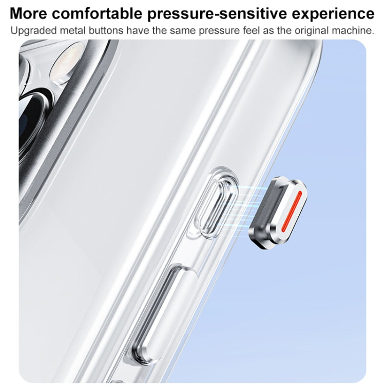 For iPhone 15 Pro Max MOMAX Magsafe Metal Holder Clear Phone Case(Transparent Black) - iPhone 15 Pro Max Cases by MOMAX | Online Shopping UK | buy2fix