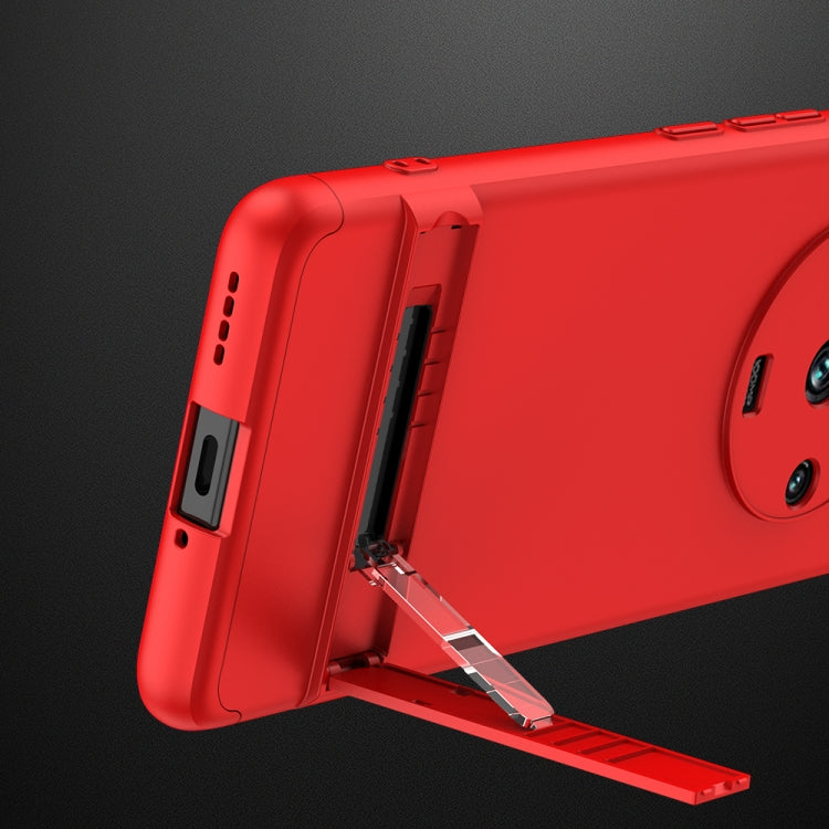 For Realme 11 Pro / 11 Pro+ GKK Three Stage Splicing Full Coverage PC Phone Case with Stand(Red) - Realme Cases by GKK | Online Shopping UK | buy2fix