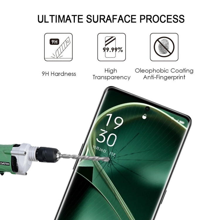 For OPPO Find X7 Ultra 9H HD 3D Curved Edge Tempered Glass Film(Black) - Find X7 Ultra Tempered Glass by buy2fix | Online Shopping UK | buy2fix