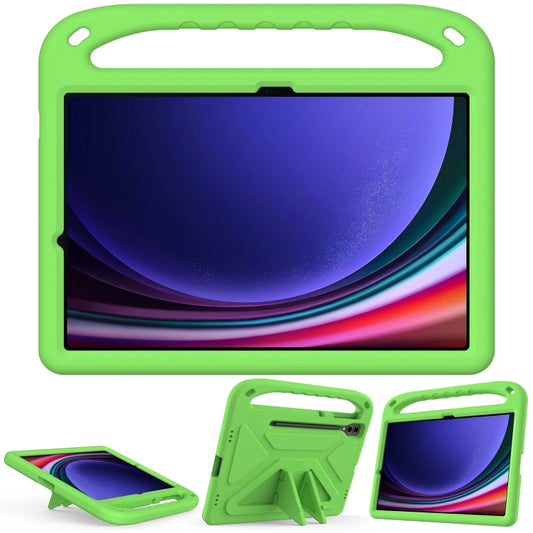 For Samsung Galaxy Tab S9+ Handle EVA Shockproof Tablet Case with Holder(Green) - Galaxy Tab S9+ Cases by buy2fix | Online Shopping UK | buy2fix