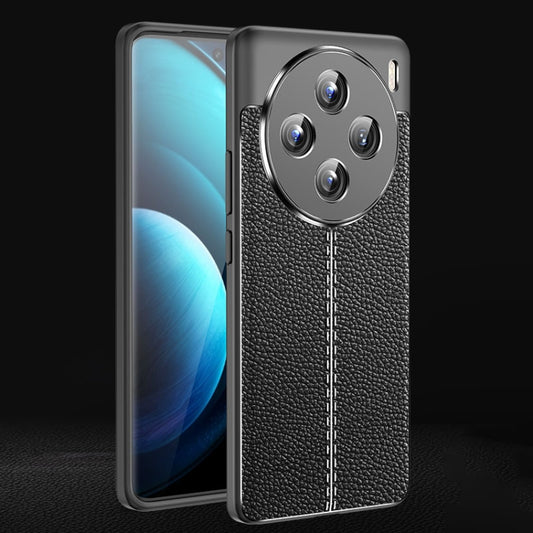 For vivo X100 Litchi Texture Shockproof TPU Phone Case(Black) - X100 Cases by imak | Online Shopping UK | buy2fix