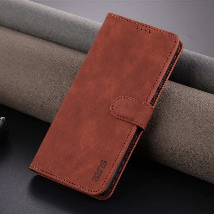 For Honor X50 AZNS Skin Feel Calf Texture Flip Leather Phone Case(Brown) - Honor Cases by AZNS | Online Shopping UK | buy2fix