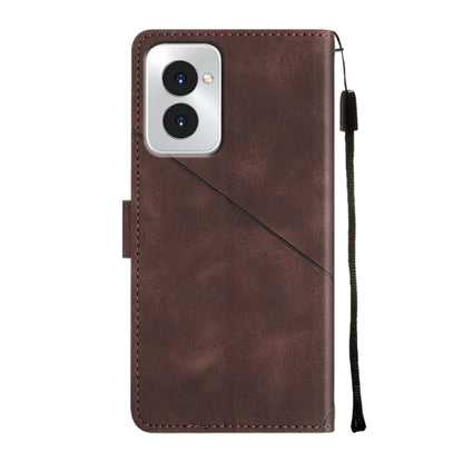 For Motorola Moto G Power 5G 2024 Skin Feel Embossed Leather Phone Case(Brown) - Motorola Cases by buy2fix | Online Shopping UK | buy2fix