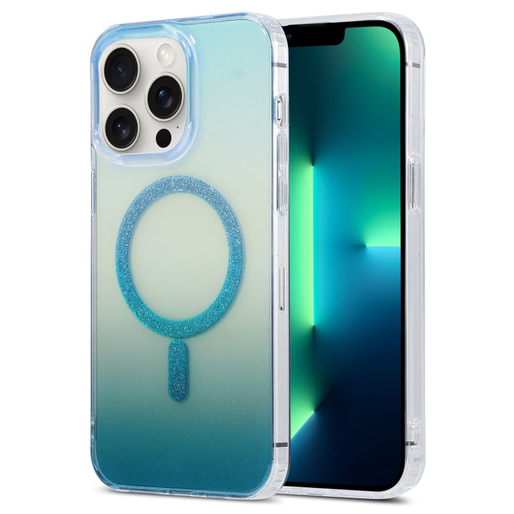 For iPhone 13 Pro Magic Diamond Blu-ray MagSafe Phone Case(White Blue Gradient) - iPhone 13 Pro Cases by buy2fix | Online Shopping UK | buy2fix