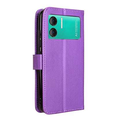 For Doogee X98 Diamond Texture Leather Phone Case(Purple) - Doogee Cases by buy2fix | Online Shopping UK | buy2fix