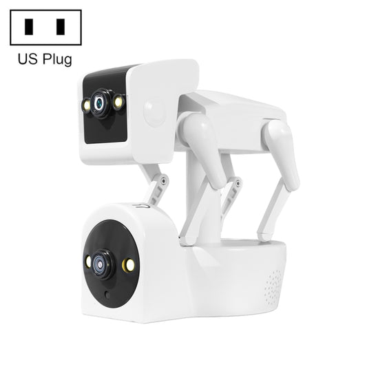 ESCAM PT212 4MP Dual Lens Robot Dog WiFi Camera Supports Cloud Storage/Two-way Audio/Night Vision, Specification:US Plug - Wireless Camera by ESCAM | Online Shopping UK | buy2fix