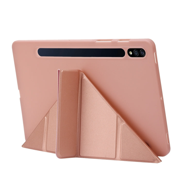 For Samsung Galaxy Tab S9+ Deformation Silicone Leather Tablet Case(Dark Blue) - Galaxy Tab S9+ Cases by buy2fix | Online Shopping UK | buy2fix