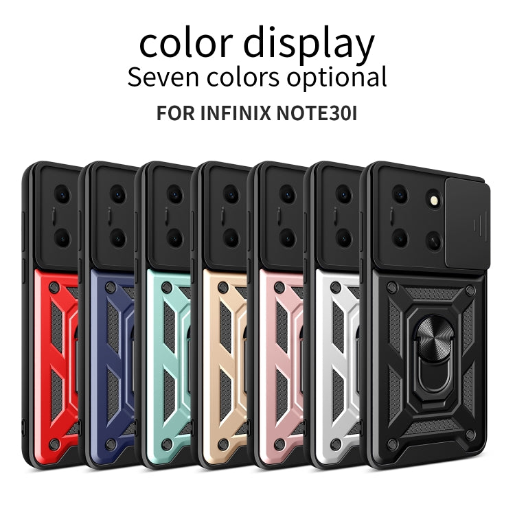 For Infinix Note 30i Sliding Camera Cover Design TPU+PC Phone Case(Black) - Infinix Cases by buy2fix | Online Shopping UK | buy2fix