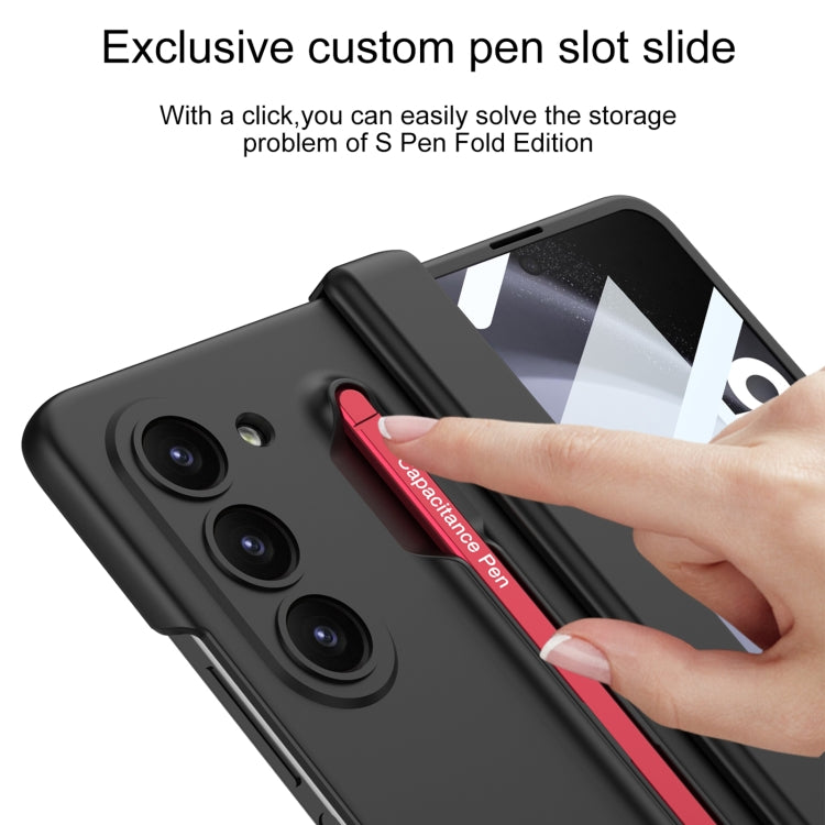 For Samsung Galaxy Z Fold5 5G GKK Integrated Fold Hinge Phone Case with Pen Slots, No Include Pen(Silver) - Galaxy Z Fold5 Cases by GKK | Online Shopping UK | buy2fix