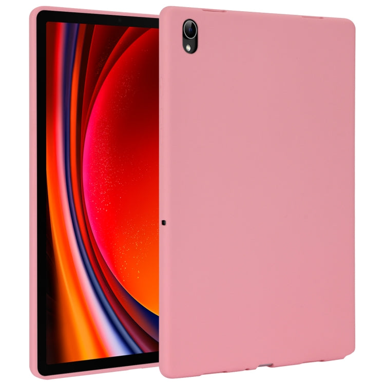 For Samsung Galaxy Tab S9 Oil Spray Skin-friendly TPU Tablet Case(Pink) - Galaxy Tab S9 Cases by buy2fix | Online Shopping UK | buy2fix