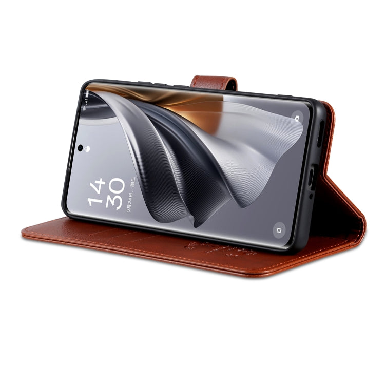 For OnePlus Nord CE4 Lite 5G AZNS Sheepskin Texture Flip Leather Phone Case(Brown) - OnePlus Cases by AZNS | Online Shopping UK | buy2fix