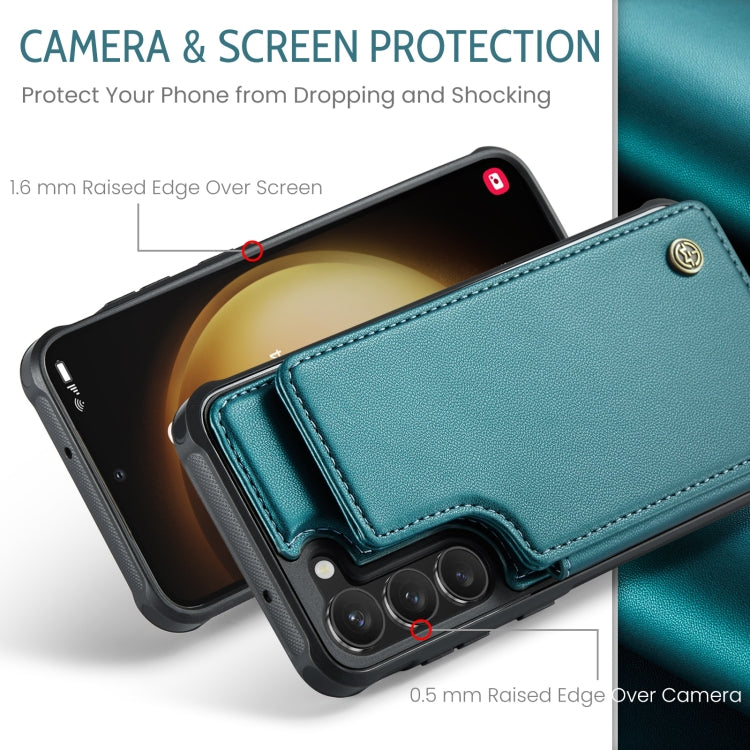 For Samsung Galaxy S23+ 5G CaseMe C22 Card Slots Holder RFID Anti-theft Phone Case(Blue Green) - Galaxy S23+ 5G Cases by CaseMe | Online Shopping UK | buy2fix