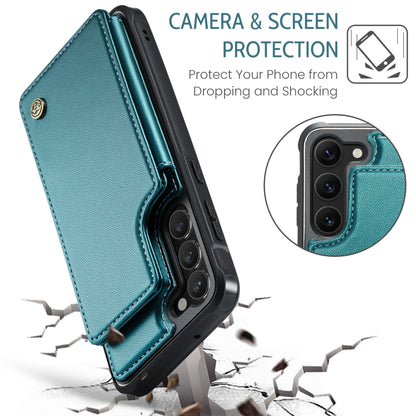 For Samsung Galaxy S23+ 5G CaseMe C22 Card Slots Holder RFID Anti-theft Phone Case(Blue Green) - Galaxy S23+ 5G Cases by CaseMe | Online Shopping UK | buy2fix