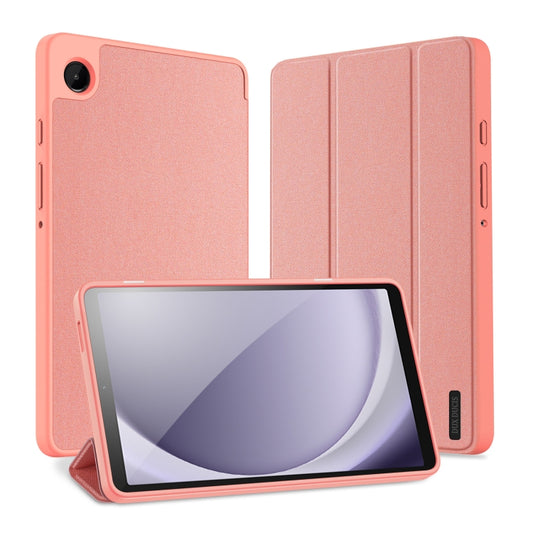 For Samsung Galaxy Tab A9 DUX DUCIS Domo Series Magnetic Flip Leather Tablet Case(Pink) - Galaxy Tab A9 by DUX DUCIS | Online Shopping UK | buy2fix