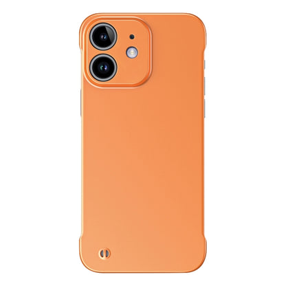 For iPhone 12 mini Frameless Metallic Paint Hybrid PC Phone Case(Orange) - iPhone 12 mini Cases by buy2fix | Online Shopping UK | buy2fix