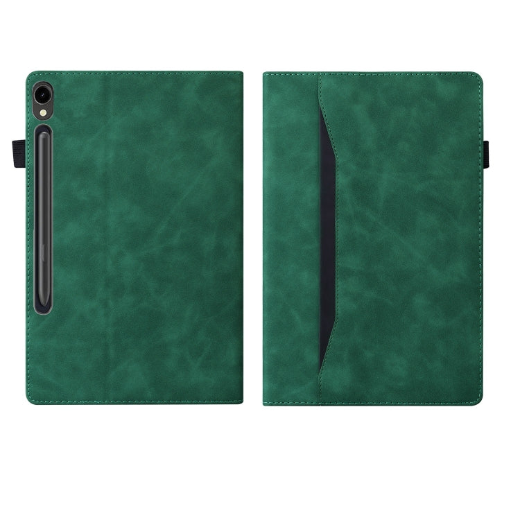 For Samsung Galaxy Tab S9 FE+ Splicing Shockproof Leather Tablet Case(Green) - Galaxy Tab S9 FE+ by buy2fix | Online Shopping UK | buy2fix