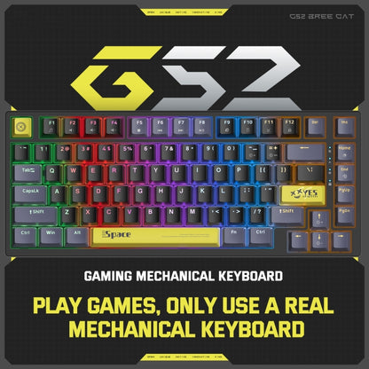ONIKUMA G52 82 Keys RGB Lighting Wired Mechanical Keyboard, Type:Blue Switch(Black) - Wired Keyboard by ONIKUMA | Online Shopping UK | buy2fix