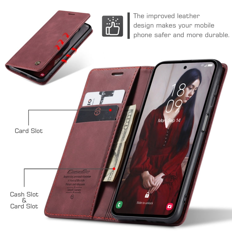 For Samsung Galaxy A55 5G CaseMe 013 Multifunctional Horizontal Flip Leather Phone Case(Wine Red) - Galaxy Phone Cases by CaseMe | Online Shopping UK | buy2fix