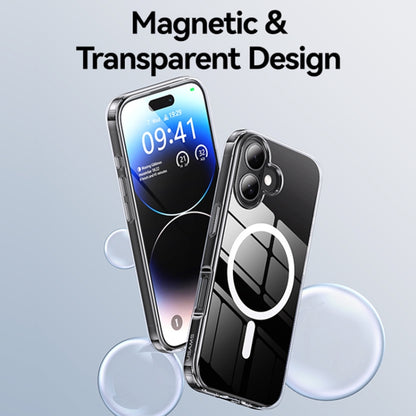 For iPhone 16 Plus USAMS Ice Magnet Series MagSafe PC Hybrid TPU Phone Case(Transparent) - iPhone 16 Plus Cases by USAMS | Online Shopping UK | buy2fix