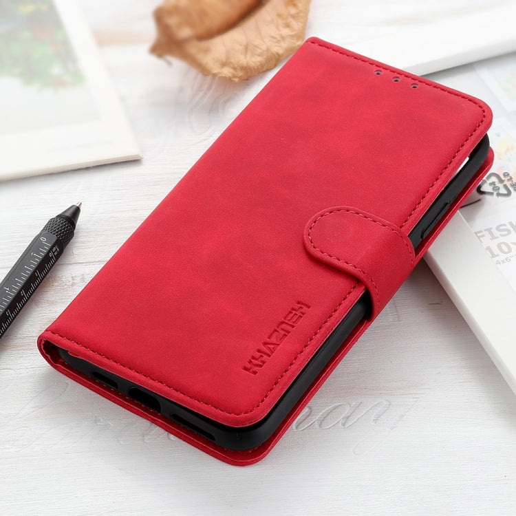 For Google Pixel 9 KHAZNEH Retro Texture Flip Leather Phone Case(Red) - Google Cases by buy2fix | Online Shopping UK | buy2fix