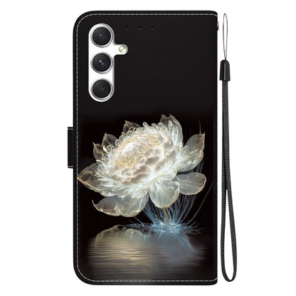 For Samsung Galaxy S24+ 5G Crystal Texture Colored Drawing Leather Phone Case(Crystal Peony) - Galaxy S24+ 5G Cases by buy2fix | Online Shopping UK | buy2fix