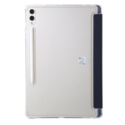 For Samsung Galaxy Tab S9+ Clear Acrylic Deformation Leather Tablet Case(Dark Blue) - Galaxy Tab S9+ Cases by buy2fix | Online Shopping UK | buy2fix