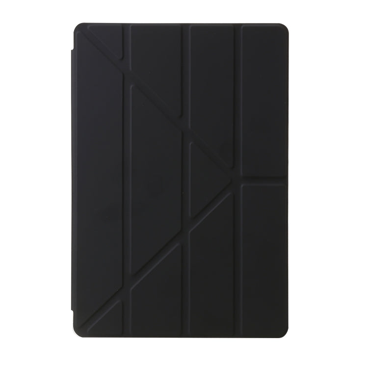 For Samsung Galaxy Tab S9 FE Clear Acrylic Deformation Leather Tablet Case(Black) - Galaxy Tab S9 FE by buy2fix | Online Shopping UK | buy2fix