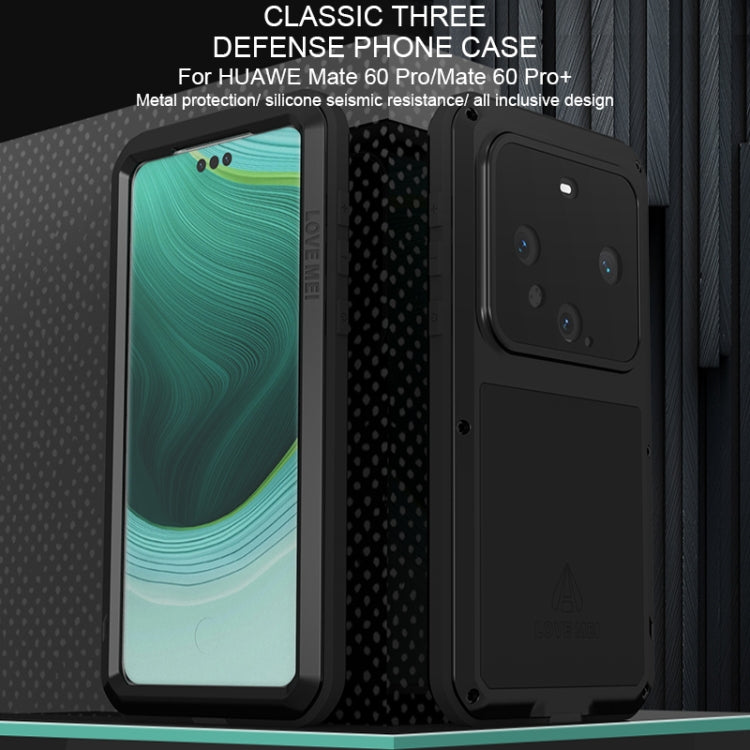 For Huawei Mate 60 Pro / 60 Pro+ LOVE MEI Metal Shockproof Life Waterproof Dustproof Phone Case(Army Green) - Huawei Cases by LOVE MEI | Online Shopping UK | buy2fix