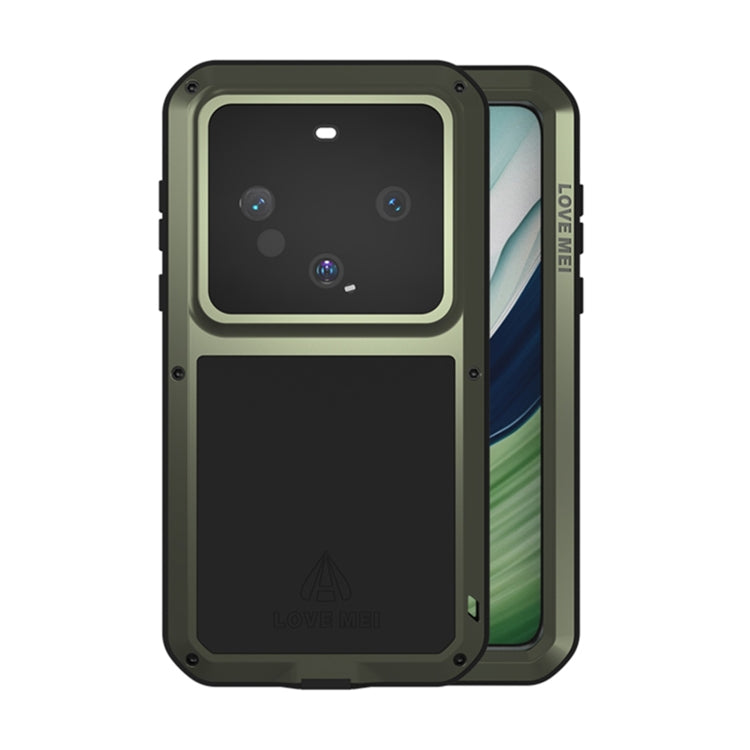 For Huawei Mate 60 LOVE MEI Metal Shockproof Life Waterproof Dustproof Phone Case(Army Green) - Huawei Cases by LOVE MEI | Online Shopping UK | buy2fix