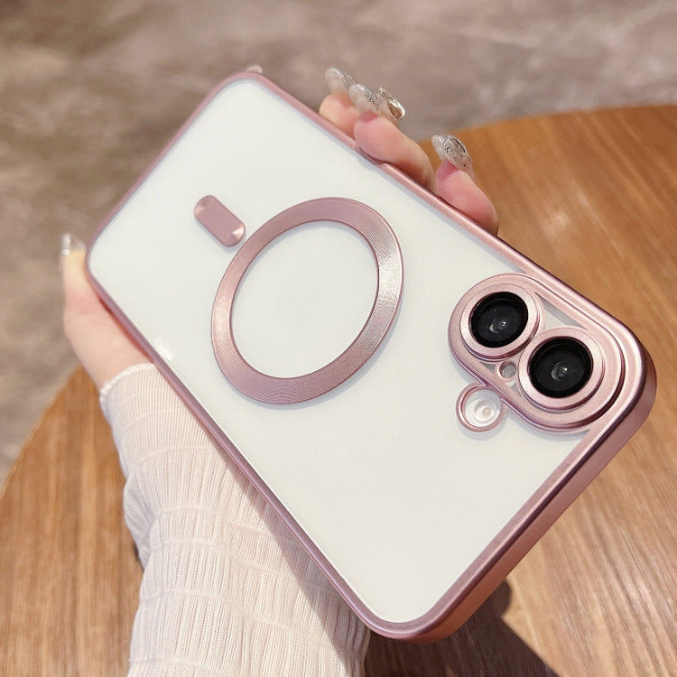 For iPhone 16 Plus MagSafe Magnetic Frosted TPU Phone Case(Pink) - iPhone 16 Plus Cases by buy2fix | Online Shopping UK | buy2fix