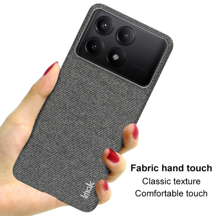 For Xiaomi Redmi K70 5G/K70 Pro 5G imak Ruiyi Series Cloth Texture PU + PC Phone Case(Light Grey) - K70 Pro Cases by imak | Online Shopping UK | buy2fix