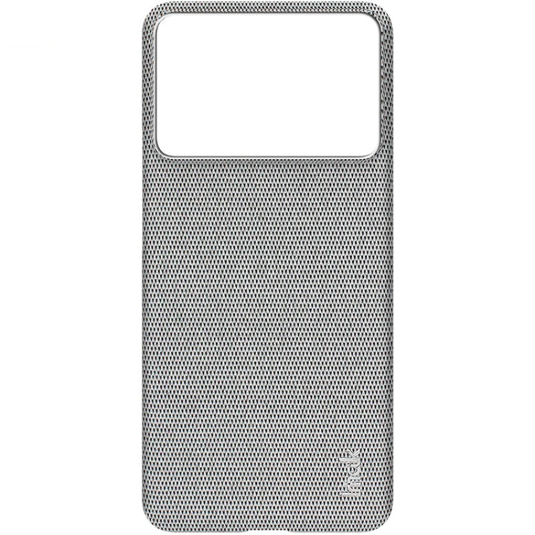 For Xiaomi Poco X6 Pro 5G/Redmi K70E 5G imak Ruiyi Series Cloth Texture PU + PC Phone Case(Light Grey) - K70E Cases by imak | Online Shopping UK | buy2fix