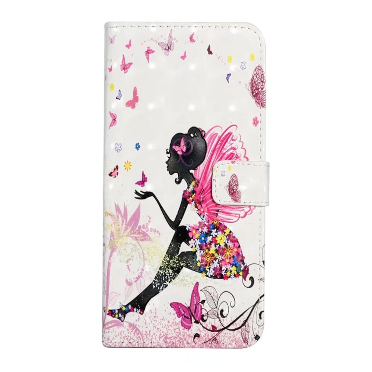 For iPhone 16 Pro Oil Embossed 3D Drawing Leather Phone Case(Flower Fairy) - iPhone 16 Pro Cases by buy2fix | Online Shopping UK | buy2fix