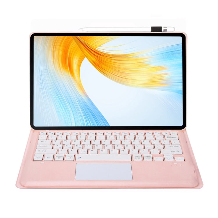 For Lenovo Xiaoxin Pad Pro 12.7 inch AM24-A TPU Ultra-thin Detachable Bluetooth Keyboard Tablet Leather Case with Touchpad(Pink) - Lenovo Keyboard by buy2fix | Online Shopping UK | buy2fix