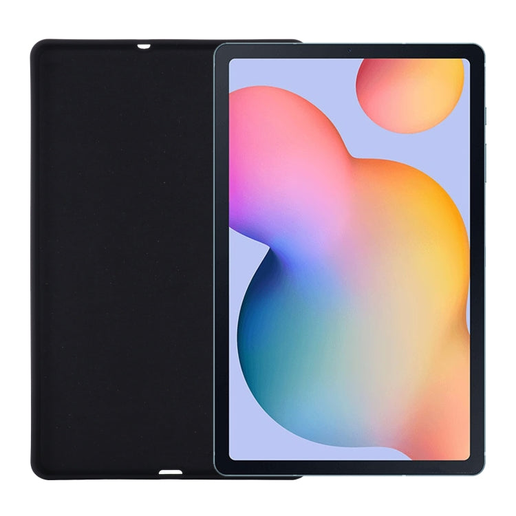 For Samsung Galaxy Tab S6 Lite 2024 Pure Color Liquid Silicone Shockproof Tablet Case(Black) - Other Galaxy Tab PC by buy2fix | Online Shopping UK | buy2fix