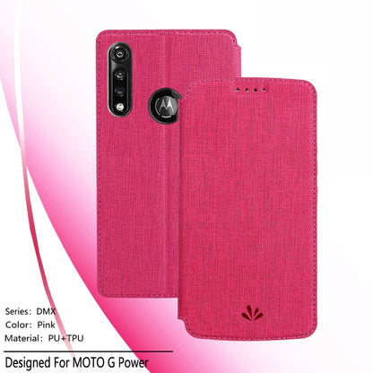 For Motorola Moto G Power ViLi Magnetic Suction Shockproof TPU + PU Horizontal Flip Protective Case with Card Slot & Holder(Rose Red) - Motorola Cases by ViLi | Online Shopping UK | buy2fix