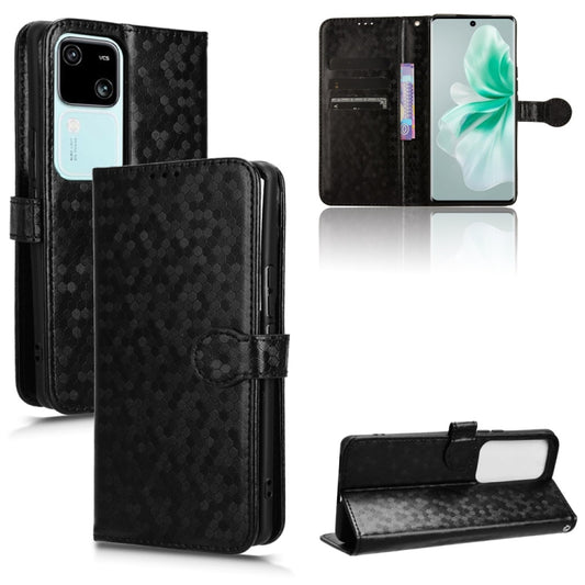 For vivo S18 Pro 5G / V30 Pro 5G Honeycomb Dot Texture Leather Phone Case(Black) - S18 Pro Cases by buy2fix | Online Shopping UK | buy2fix