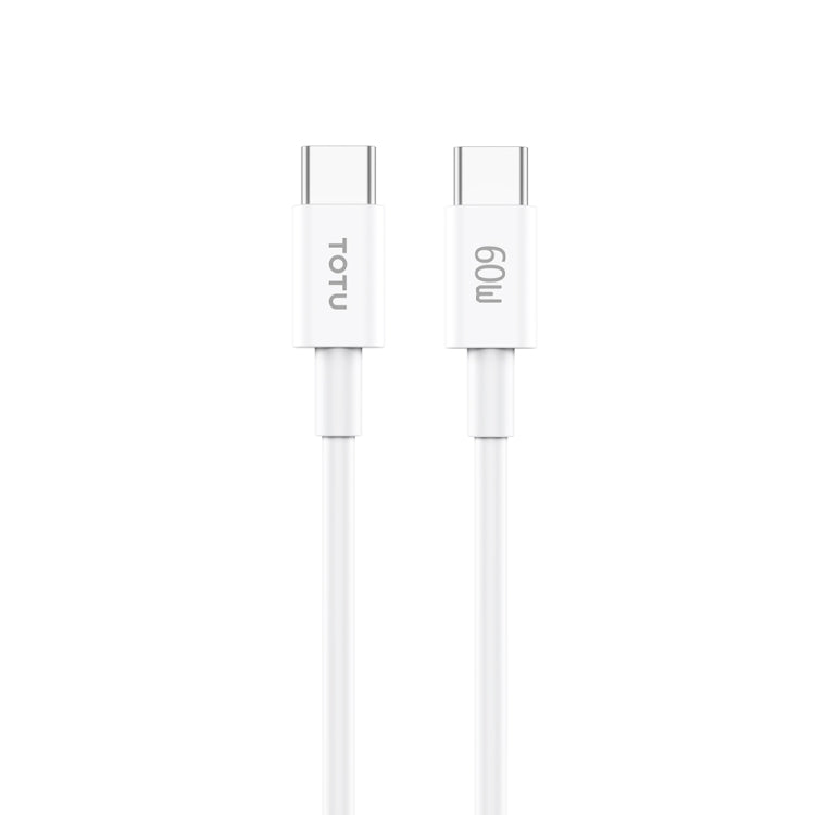 TOTU CB-9-CC 60W USB-C / Type-C to Type-C TPE Data Cable, Length: 1m(White) - USB-C & Type-C Cable by TOTUDESIGN | Online Shopping UK | buy2fix