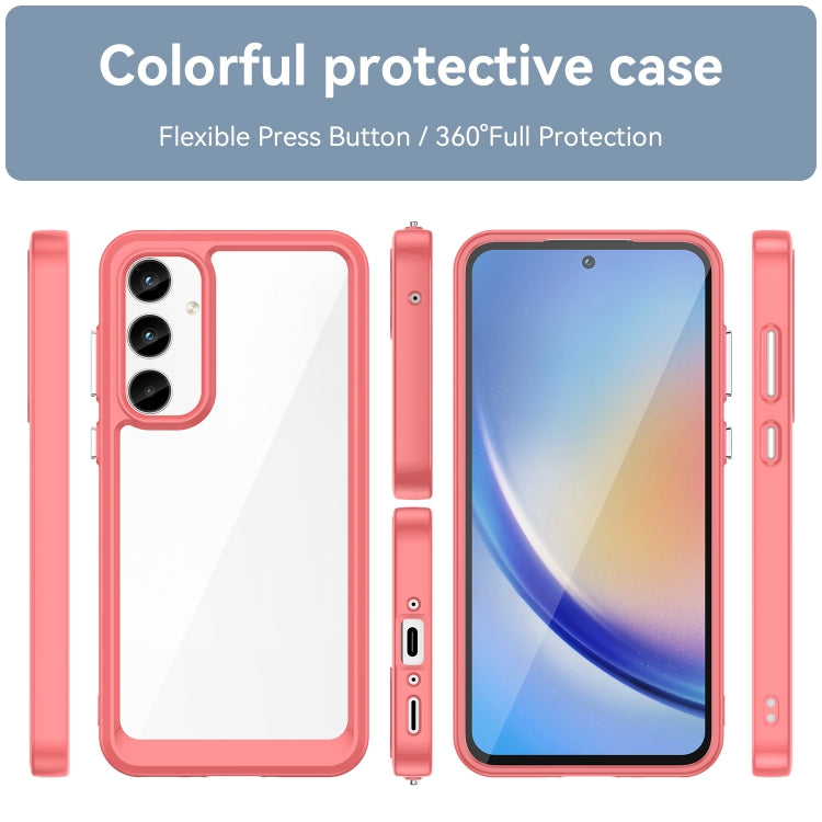 For Samsung Galaxy A35 Colorful Series Acrylic Hybrid TPU Phone Case(Red) - Galaxy Phone Cases by buy2fix | Online Shopping UK | buy2fix