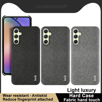 For Samsung Galaxy A54 5G imak Ruiyi Series Cloth Texture PU + PC Phone Case(Dark Grey) - Galaxy Phone Cases by imak | Online Shopping UK | buy2fix
