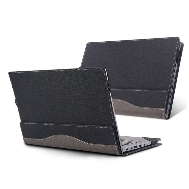 For Lenovo V14 G2 ALC / ITL / IJL Laptop Leather Anti-Fall Protective Case(Black) - 14.1 inch by buy2fix | Online Shopping UK | buy2fix