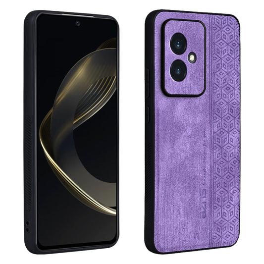 For Honor 100 AZNS 3D Embossed Skin Feel Phone Case(Purple) - Honor Cases by AZNS | Online Shopping UK | buy2fix