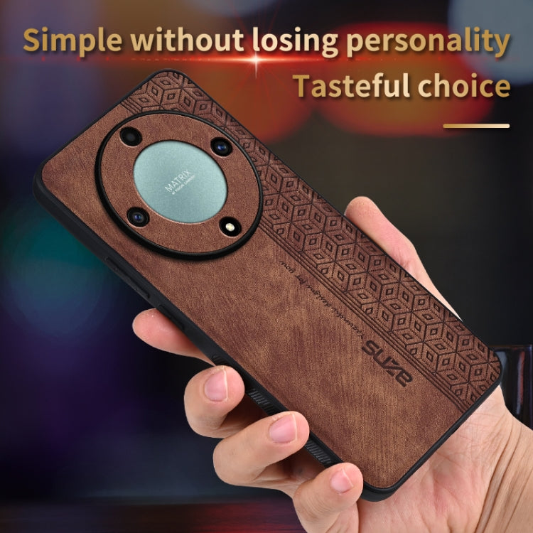 For Honor X9a AZNS 3D Embossed Skin Feel Phone Case(Purple) - Honor Cases by AZNS | Online Shopping UK | buy2fix