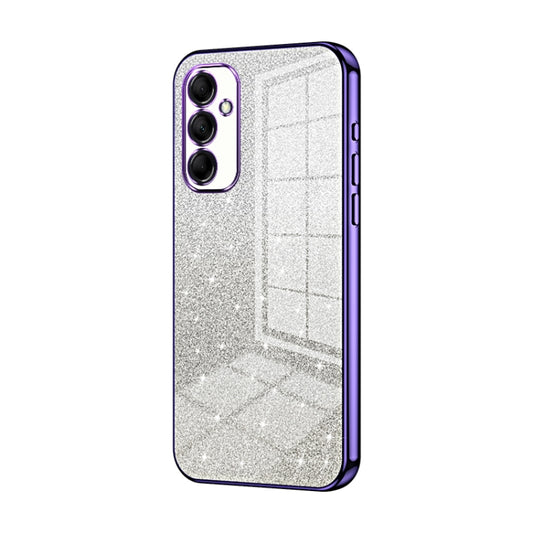 For Samsung Galaxy M14 Gradient Glitter Powder Electroplated Phone Case(Purple) - Galaxy Phone Cases by buy2fix | Online Shopping UK | buy2fix