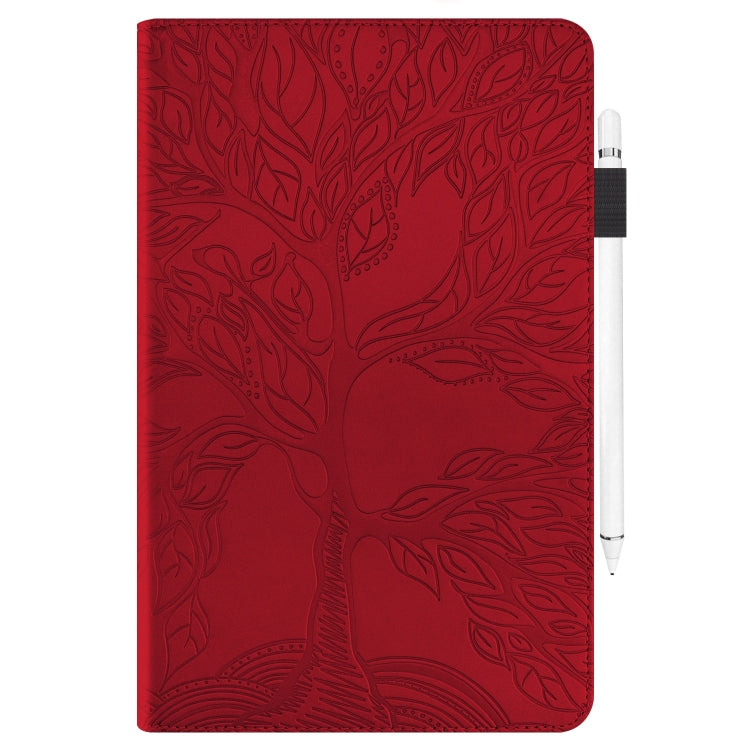 For Lenovo Tab M11 / Xiaoxin Pad 11 2024 Life Tree Series Horizontal Flip Leather Tablet Case(Red) - Lenovo by buy2fix | Online Shopping UK | buy2fix