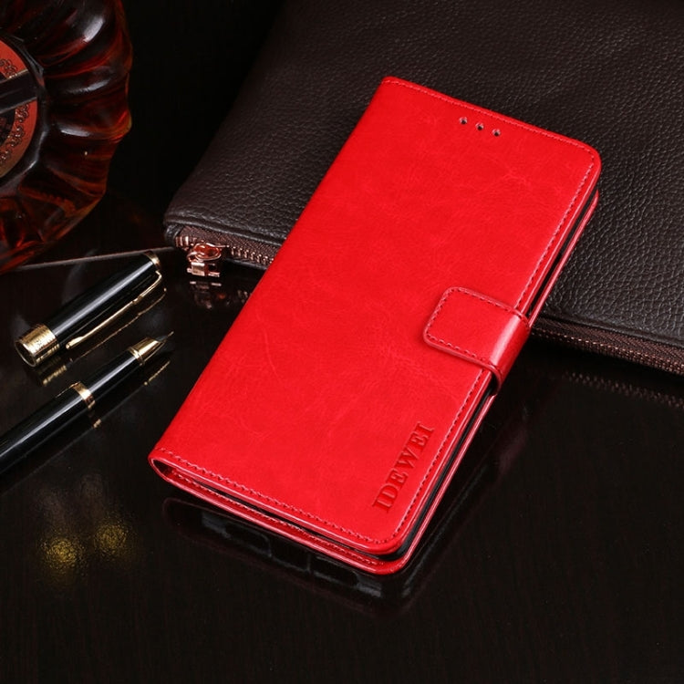 For Samsung Galaxy S24 Ultra 5G idewei Crazy Horse Texture Leather Phone Case(Red) - Galaxy S24 Ultra 5G Cases by idewei | Online Shopping UK | buy2fix